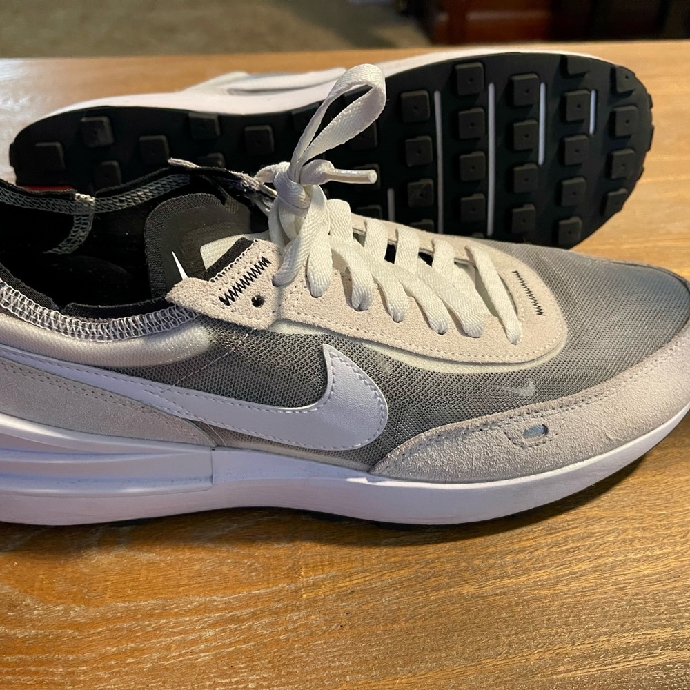 Nike Waffle ones. Like New. Gray and White Low-Top Sneakers with Rugged Outsole